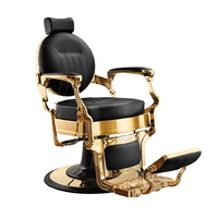 Кресло для барбершопа CAESAR GOLD BLACK VIP01