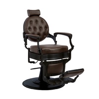 Кресло для барбершопа BUZZ BLACK BROWN VIP02