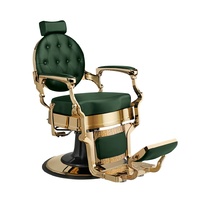 Кресло для барбершопа BUZZ GOLD GREEN VIP02